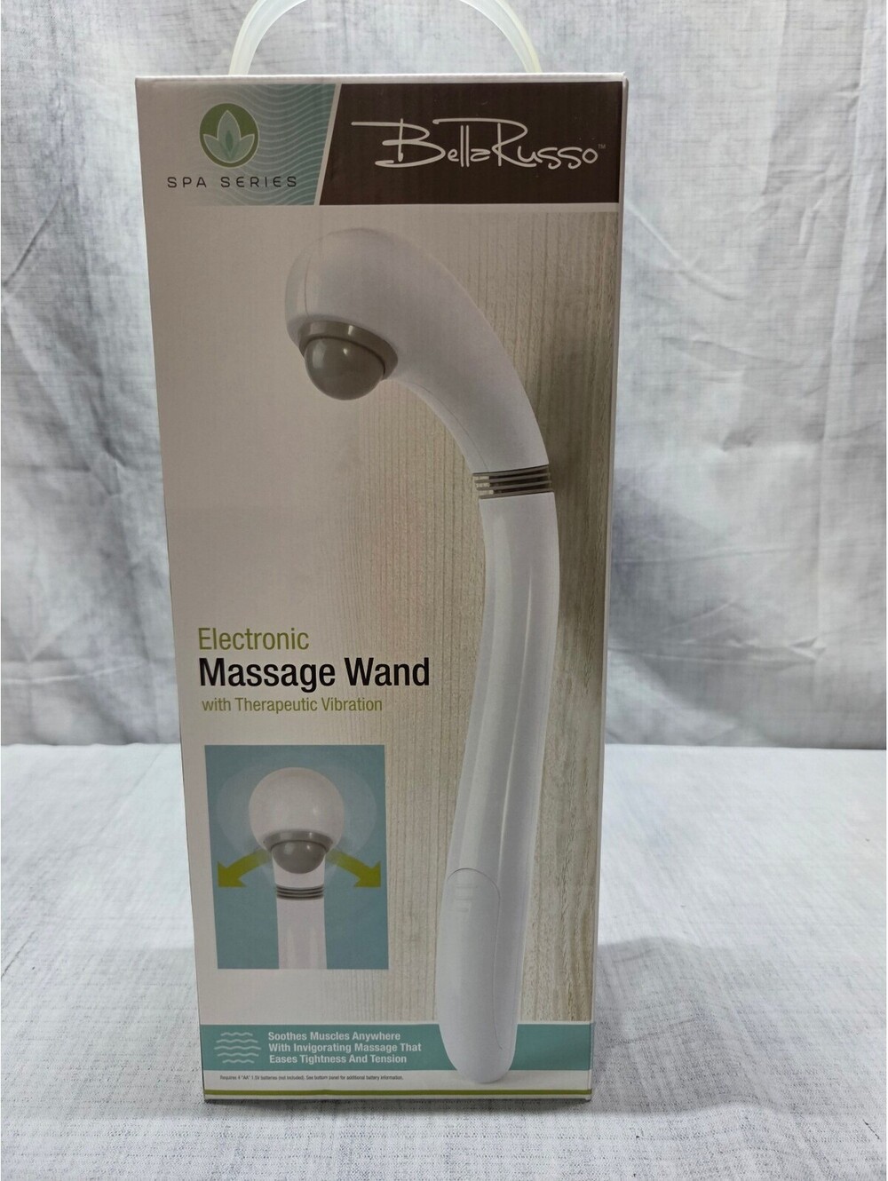 Bella Russo Electronic Massage Wand with Therapeutic Vibration Spa Series